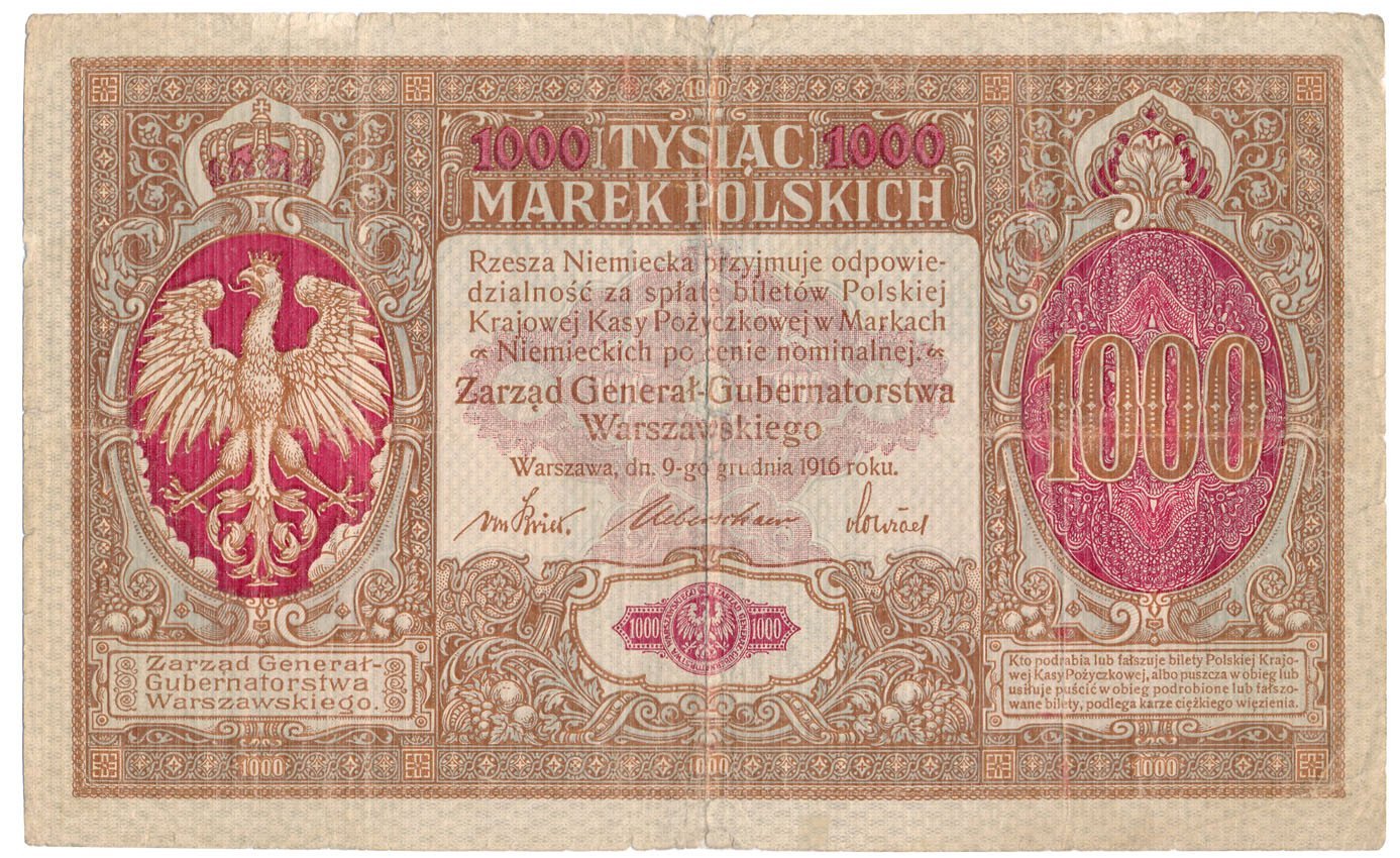 1000 marek polskich 1916 seria A